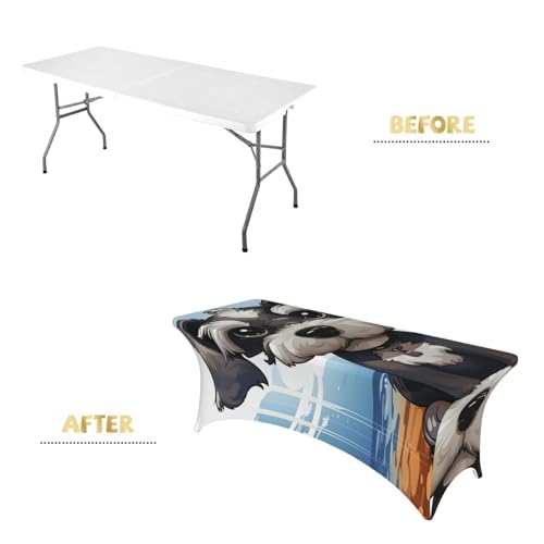Nappe schnauzer en élasthanne extensible pour protection de table de fête - 4