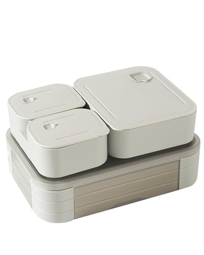 Swkien Brotdose Kinder mit Fächern, Auslaufsichere Lunchbox Bento Box Kinder, 1100ml 3 in 1 Jausenbox mit Fächern… – Ansicht 1