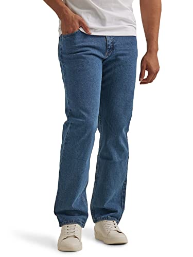 Image of Wrangler Men's Loose Fit Cotton Jeans (Grey, Vintage Stonewash)