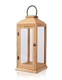 Bdor 27.5 inch Rustic Wood Lantern