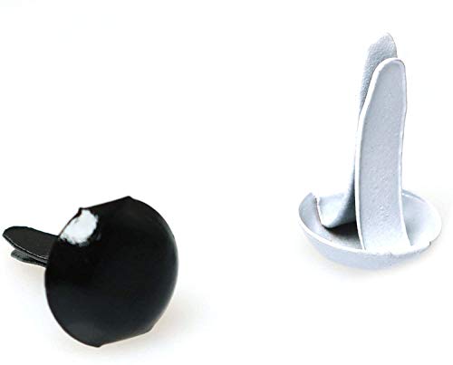 Rlecs 200Pcs Mixed Color Mini Brads Scrapbooking Card Making Craft Diy Round Mini Iron Brads For Albums Greeting Cards 0.3X0.47In (100Pcs Black + 100Pcs White) #TOP1