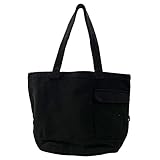 [ルートート] 丸底 無地 大容量 トートバッグ SN ミディアム リサイクルコットン (306601bブラック)