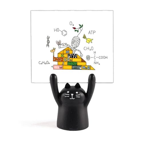 Support mémo chat noir Egypte Pyrad Chestry en résine