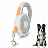 Ausziehbare Leine für Hunde,Rollleine Hundeleine 5m,Leine Hundeleine Einziehbar,Hundeleine für Ausziehbar mit Griff,Für kleine und mittlere Hunde unter 45KG,Grau