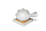 Kyusu Teekannen-Set Basic greycrackle 500ml pass. Untersetzer / Einhandkanne / Seitenhandkanne