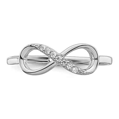 Ice Carats 925 Sterling Silver Cubic Zirconia Cz Infinity Ring Fine Jewelry For Women Gifts For Her #TOP4