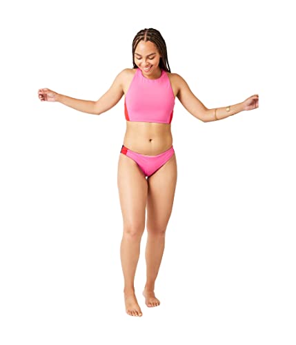 Carve Designs Women's Standard Sanitas Colorblock Bottom, Fuchsia W. Hot Red/Navy, Md #TOP18