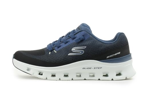 Skechers Glide-Step Pro Waverra, Zapatillas de Deporte Hombre, Negro y Azul, 41 EU