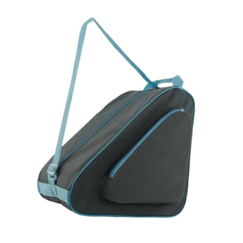 SunsoilGiant Skates Storage Bag Roller Ice Skating Shoes Carrier Organizer with Adjustable Shoulder Strap Polyester Material Portable Lightweight Suitabl, Grey Blue