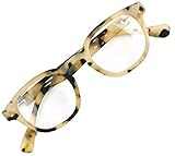 SANICO modische Lesebrille Turtle hell Sehstärke 1,5 Dioptrien I Sehhilfe Augenoptik Lesehilfe I Lesebrillen 1.5 Damen Lesebrille Herren Brille Muster leicht Designer unisex I Modell Everest