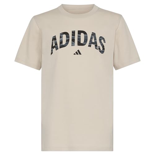 T-shirt graphique adidas pour garçon à manches courtes en coton confortable