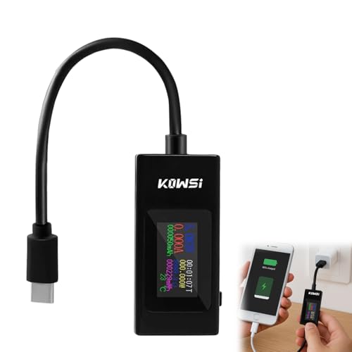 Seefey - Voltmetre Amperemetre, 4-30V 0-6.5A,Testeur USB C Meter de Tension, Testeur de Tension et de Courant USB Power Meter, Testeur de Charge de Téléphone