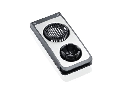 Leifheit Eiersnijder Combi, 3-in-1 RVS voor Plakjes en Partjes