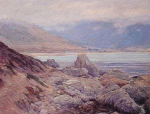 Peinture à l'huile Path Along The Shore Guy Rose 36x48 pouces grand format