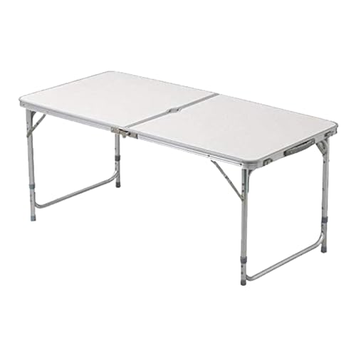 1ABOVE Multipurpose Camping Table for Outdoor Indoor Use for BBQ| Picnic| Garden| Office Parties Set in White Foldable Portable Design (4FT)