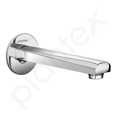 Image of Plantex Bath Tub Spout with Wall Flange /Single Lever Spout /High Flow Tap for Bathroom /Kitchen - Pack of 1 (Chrome)