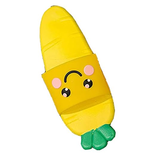 Sommar Dam Tofflor Morötter Form Tofflor vuxna Roliga Sommar Flip Flops Strandskor Par Mjuka Kreativa Dusch Sandaler Pojkar Flickor Fritidsglas,Yellow,38/39