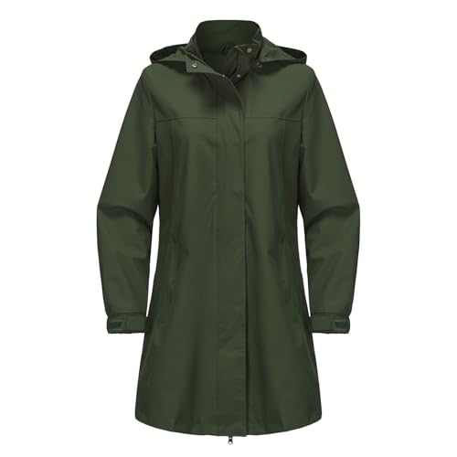 Trench Coat for Women 2025 Lined Casual Lightweight Waterproof Windbreaker Jacket with Hood Travel Raincoat3