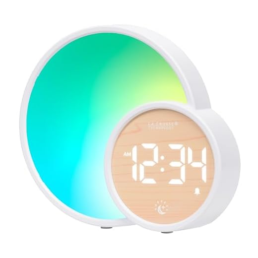 La Crosse Technology 617-1412 L'Eclipse Light Assist Digital Bedside Alarm Clock