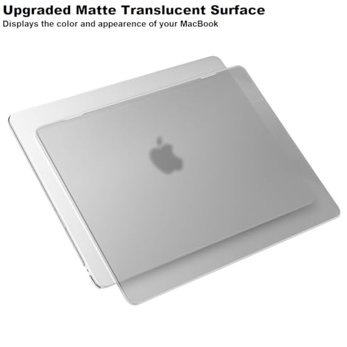 Image of Midkart Case Compatible with MacBook Air 13.6 inch M5 M4 M3 M2 Release 2026-2022 A3449 A3240 A3113 A2681 Ultra-Thin Slim Natural Color Hard Shell for MacBook Air 13 inch Case, Space Grey Translucent