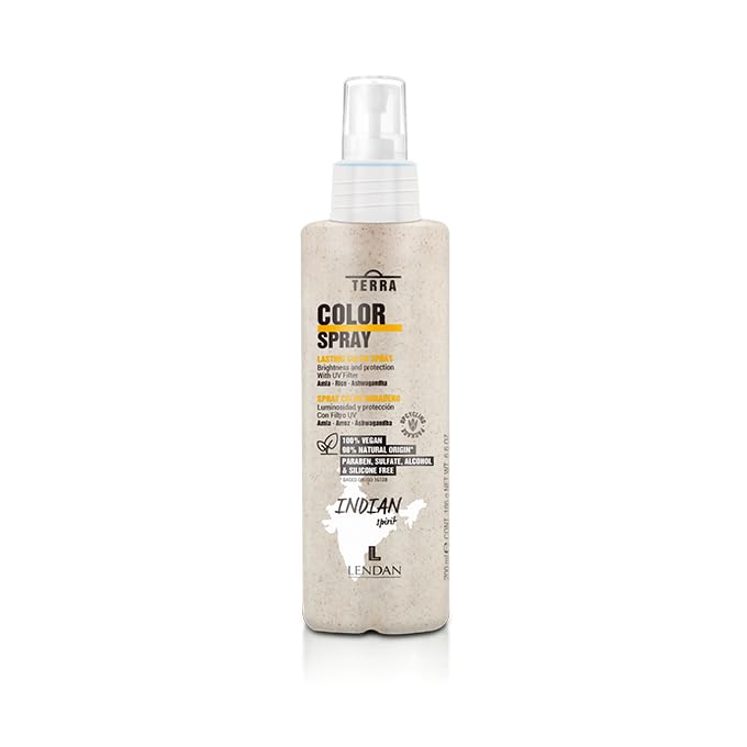 LENDAN - Spray Protector Pelo - Terra Color Spray - 200 ml - para Cabellos Teñidos - Evita la Pérdida del Color - Protector UV y Antipolución - Protege el Cabello - Melena Brillante - Vegano