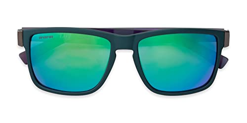 Foster Grant Sun Luv Seize The Moment Square Sunglasses, Matte Metallic Teal, 55Mm,10260199.Com #TOP30