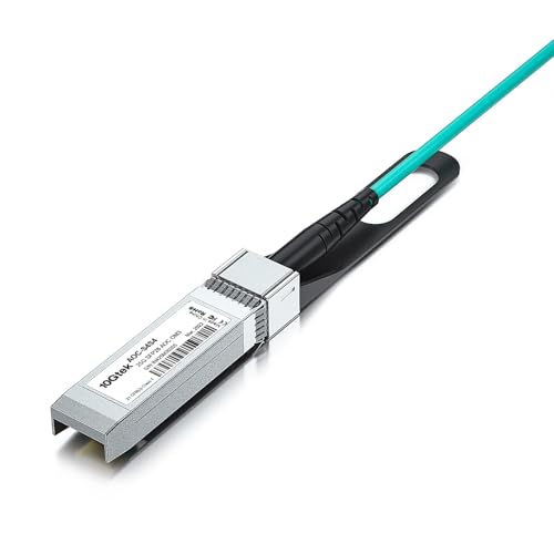 Image of 10Gtek 25G SFP28 AOC Cable - 25GBASE Active Optical SFP Cable for Cisco SFP-25G-AOC10M, Ubiquiti UniFi, D-Link, Supermicro, Netgear, Mikrotik Devices, 10-Meter