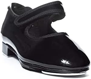 Theatricals Child Easy Strap Tap Shoes T9050C, Black Patent, 11 Little Kid