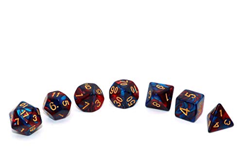 CREEBUY DND Dice Red Blue Polyhedral Dice Set for Dungeon and Dragons MTG RPG D&D D20 D12 D10 D8 D6 D4