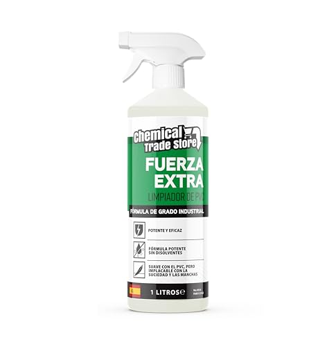 Chemical Trade Store   Limpiador de PVC/uPVC 1L Spray   Limpiador Profesional para Marcos de Ventanas, Puertas, Persianas, Plástico Blanco, Jardines de Invierno y Superficies Exteriores