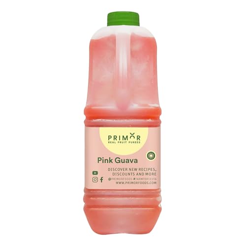 Primor Fruit Purees | Made with Real Fruit | Countless Applications: Juices, Smoothies, Cocktails, Desserts, and More - Pink Guava