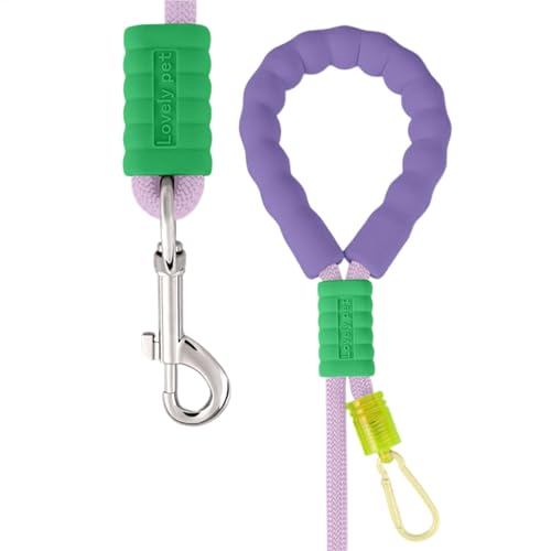 Guinzaglio per cani - Simpatico guinzaglio colorato per cani, cordino per cani regolabile con comoda impugnatura, legatura per cani per giocare, campeggio, zaino in spalla, addestramento