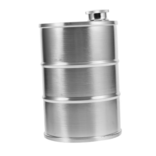 Alipis Large Capacity Metal Oil Drum Flask 25oz 750ml Beverage Jar for Camping