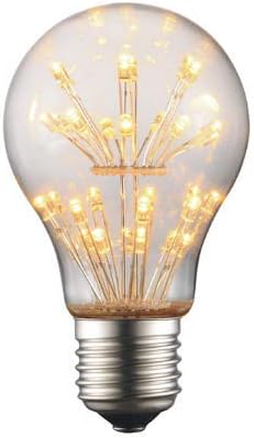 KLED LED Vintage Edison Bulb, A19 3W (30W Equivalent), LED Filament Bulb, 600 Lumen, 2200K (Warm White), Medium Base E26, CRI 85+, UL-Listed (1 Pack) (A19)