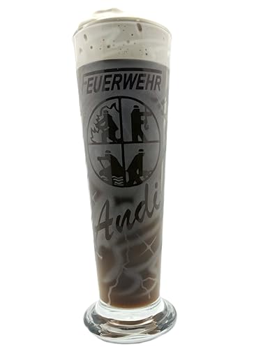 Biertulpe Altbiertulpe 0,3 l mit Gravur Feuerwehr Feuerwehrlogo und Name personalisiert Pils Glas Bierglas Kölschglas individuell Geschenk Biertrinker freiwillige Jugendfeuerwehr Berufsfeuerwehr FFW