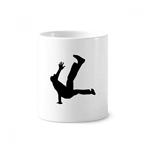 Tasse blanche en céramique 350ml pour brosses à dents motif danseur hip hop
