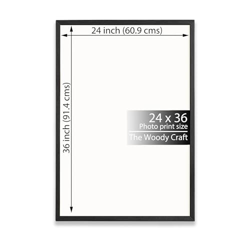 Image of Photo Frame Big Size 24x36 | Black Photo Frame For Wall | Premium Wall Frame | Wooden Photo Frame Crafted For Style | Big Photo Frames For Wall | Ideal Hanging Photo Frames For Wall Decoration