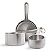 Sur La Table Stainless Steel Measuring Cups Set – 8 Nesting Cups from ¼ to 2 Cups – Durable 18/8 Steel with Easy-Open Ring, Space-Saving Design, Dishwasher