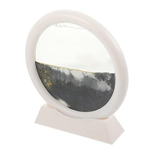 GLSTOY Reloj De Arena De Pintura De Arena 3d Mesa De Arena Con Tapa Pala De Malla De Playa Kit De Arte De Arena Accesorios De Playa Cavador Foso De Arena Hogar Juguetes De Arena Black Abs