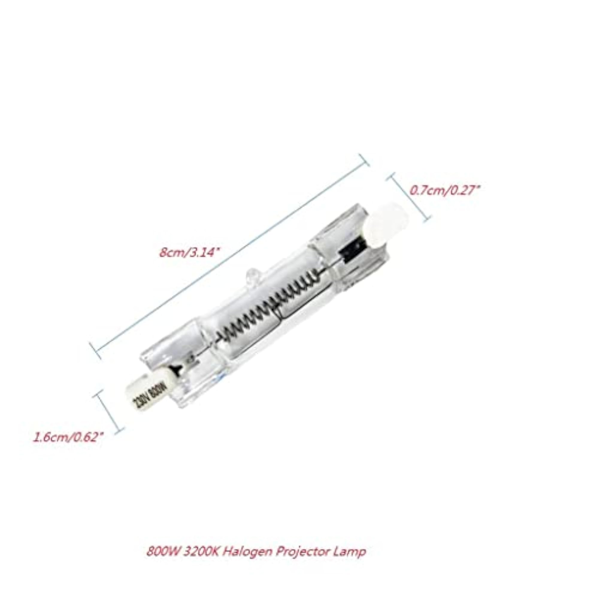 800W 3200K Halogen Projector Lamp Bulb for Photography Studio