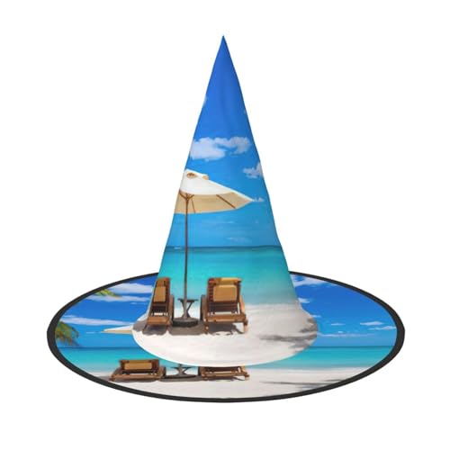 Kfjghhl Beach Palm Tree Halloween Hat Wicked Costumes Adult Unisex Headband Fancy Dress Accessory Christmas Party,Cosplay Magician Costume Outfit Halloween