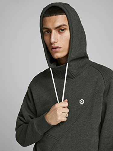 JACK & JONES Herren JJEPINN Sweat Hood NOOS 12116490, Rosin/Melange - Whisper White, XXXL – Ansicht 3