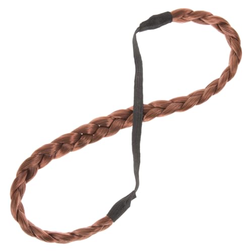 KALLORY Braided Headband with Hair Extensions and Chunky Braids for Women and Girls