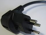  Gerätestecker Adapter Schweiz Fixadapter DE auf CH - schwarz, teilisoliert