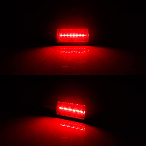GTINTHEBOX for 1968 Chevrolet Camaro,1968 1969 Impala Nova Corvette El Camino Caprice Chevelle Front Rear Side Marker Light Smoked Lens Amber & Red LED Lamp OEM CA-FFL-68