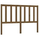 vidaXL Cabecero de Cama Madera Maciza de Pino marrón Miel 126x4x100 cm
