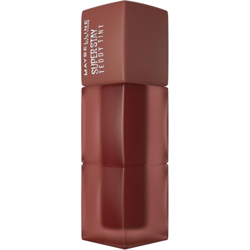 Maybelline Matte Lip Tint, Super Stay Teddy Tint, Up To 12 Hour Blurred Matte Lipstick, Plush Comfort, Longwear Makeup, Transferproof, 8 Buildable Lip Shades, Maybelline New York, Shade: Mascara Tear