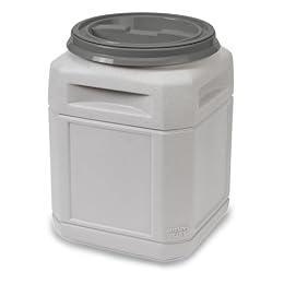 Mighty Tuff Airtight Dog Food Storage Container – 10 Gal, up to 40 lb Capacity – Cat and Dog Food Container with Twist Lid & Handles – BPA-Free, Made in USA