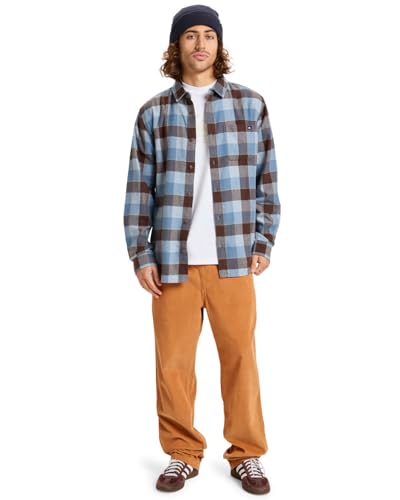 Quiksilver Motherfly Plaid - Camicia A Maniche Lunghe Da Uomo - Blue - 5