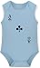 Baby Karneval und Fasching Kostüm - Spielkarte Kreuz - 50 - 56 (1/2 Monate) - Babyblau - Kartenspiel - X948 - Babybody ohne Ärmel für Jungen und Mädchen